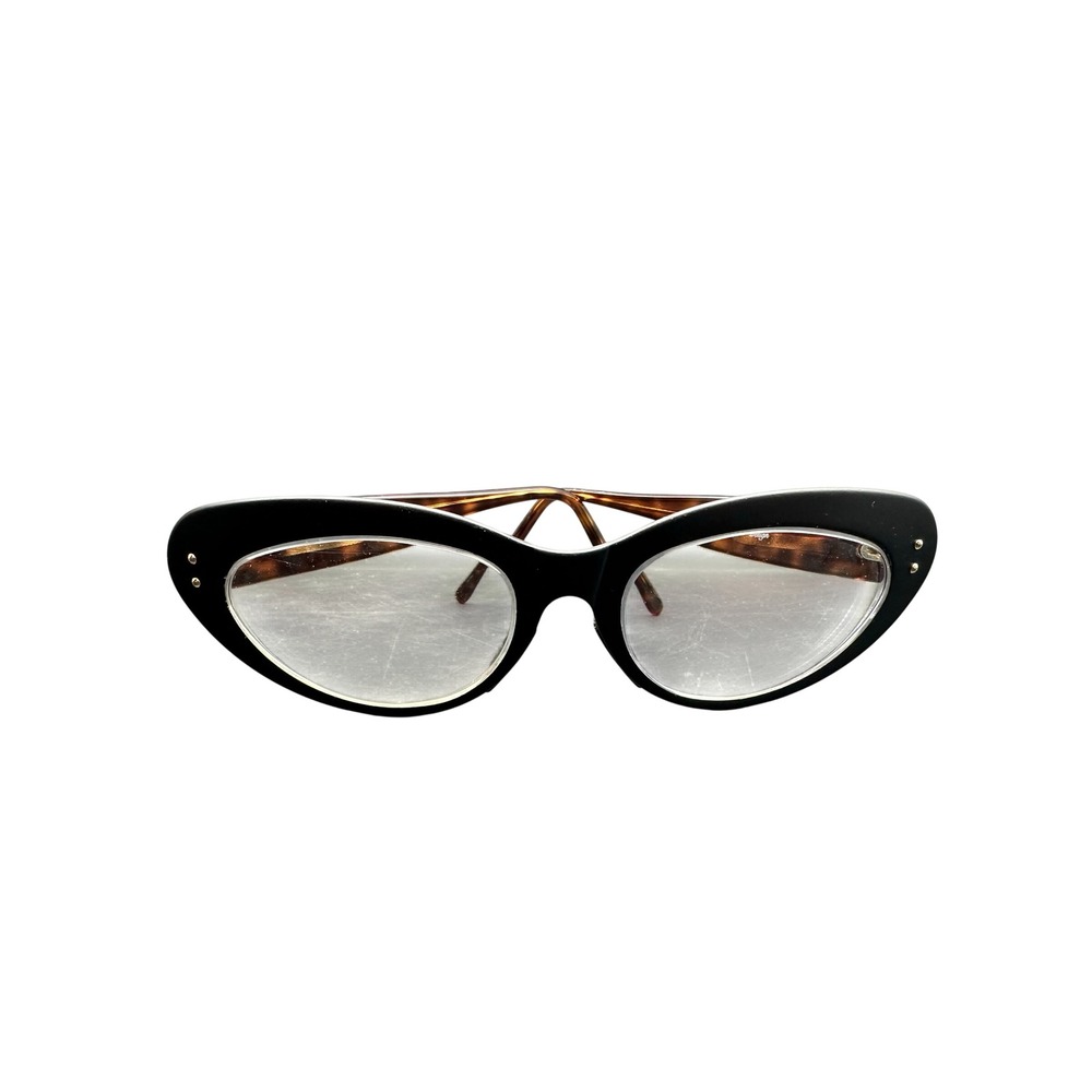 Paolo Bowan Cat Eye Glasses Black Tortoiseshell Italian Design Vintage Y2K KC
